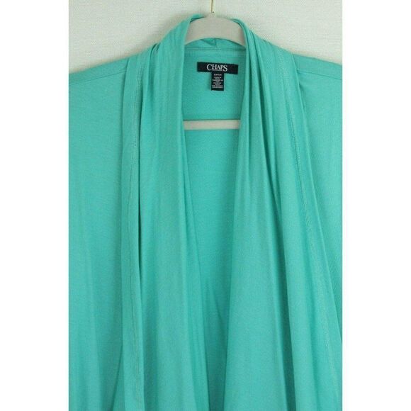 Chaps open cardigan sweater blue small - Picture 2 of 5